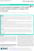 Cover page: A cross-sectional investigation of the health needs of asylum seekers in a refugee clinic in Germany
