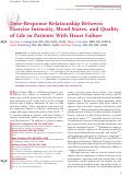 Cover page: 067 Dose-Response Relationships between Exercise Intensity, Mood States, and Quality of Life in Heart Failure Patients