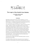 Cover page of The Logic of the Healthcare Debate