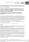 Cover page: Large-scale evidence generation and evaluation across a network of databases (LEGEND): assessing validity using hypertension as a case study