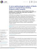 Cover page: A micro-epidemiological analysis of febrile malaria in Coastal Kenya showing hotspots within hotspots