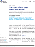 Cover page: How open science helps researchers succeed