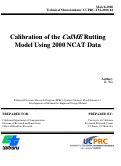 Cover page: Calibration of the CalME Rutting Model Using 2000 NCAT Data