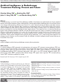 Cover page: Artificial Intelligence in Radiotherapy Treatment Planning: Present and Future.