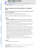 Cover page: Refusal of Vitamin K by Parents of Newborns: A Qualitative Study