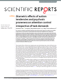 Cover page: Diametric effects of autism tendencies and psychosis proneness on attention control irrespective of task demands