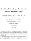 Cover page: Predicting Weather Regime Transitions in Northern Hemisphere Datasets