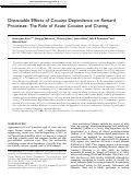 Cover page: Dissociable Effects of Cocaine Dependence on Reward Processes: The Role of Acute Cocaine and Craving