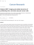 Cover page: Abstract 2687: Imaging sub-cellular dynamics of proliferating intra- and extra-vascular cancer cells