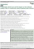Cover page: Problematic alcohol use and its impact on liver disease quality of life in a multicenter study of patients with cirrhosis.