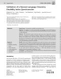 Cover page: Validation of a Russian Language Oswestry Disability Index Questionnaire.