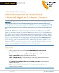 Cover page: 1 in 8 Californians with a Criminal Record is Potentially Eligible for Full Record Clearance