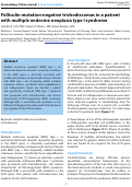 Cover page: Folliculin mutation-negative trichodiscomas in a patient with multiple endocine neoplasia type I syndrome