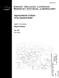 Cover page: Sypersymmetric versions of the standard model