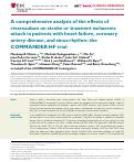 Cover page: A comprehensive analysis of the effects of rivaroxaban on stroke or transient ischaemic attack in patients with heart failure, coronary artery disease, and sinus rhythm: the COMMANDER HF trial