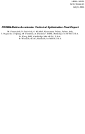 Cover page: FERMI&amp;Elettra Accelerator Technical Optimization Final Report