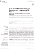 Cover page: Task-Related Differences in Eye Movements in Individuals With Aphasia