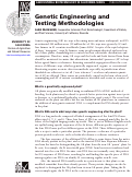 Cover page: Genetic Engineering and Testing Methodologies