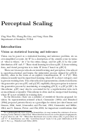 Cover page: Perceptual Scaling
