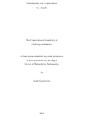 Cover page: The Computational Complexity of Presburger Arithmetic