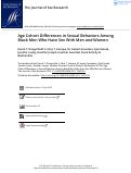 Cover page: Age Cohort Differences in Sexual Behaviors Among Black Men Who Have Sex With Men and Women