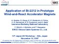 Cover page: Application of Bi-2212 in Prototype Wind-and-React Accelerator Magnets