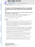 Cover page: The impact of an IUD and implant intervention on dual method use among young women: Results from a cluster randomized trial