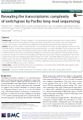 Cover page: Revealing the transcriptomic complexity of switchgrass by PacBio long-read sequencing