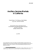 Cover page: Ancillary services market in California