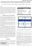 Cover page: Beam-beam simulations for separated beams in the LHC