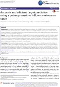 Cover page: Accurate and efficient target prediction using a potency-sensitive influence-relevance voter