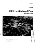 Cover page: Ernest Orlando Lawrence Berkeley National Laboratory Institutional Plan FY 1996-2001