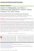 Cover page: Vitamin D Metabolites and Risk of Cardiovascular Disease in Chronic Kidney Disease: The CRIC Study.
