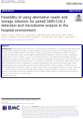 Cover page: Feasibility of using alternative swabs and storage solutions for paired SARS-CoV-2 detection and microbiome analysis in the hospital environment