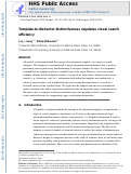 Cover page: Template-to-distractor distinctiveness regulates visual search efficiency