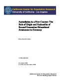 Cover page: ASSIMILATION IN A NEW CONTEXT: THE ROLE OF ORIGIN AND NATIONALITY ON SECOND GENERATION EDUCATIONAL ATTAINMENT IN GERMANY