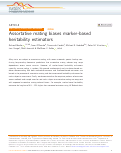 Cover page: Assortative mating biases marker-based heritability estimators