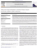 Cover page: Siting solar energy development to minimize biological impacts