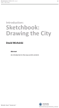 Cover page: Introduction: Sketchbook: Drawing the City