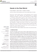 Cover page: Hands in the Real World