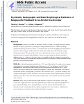 Cover page: Psychiatric, Demographic, and Brain Morphological Predictors of Relapse After Treatment for an Alcohol Use Disorder