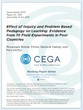 Cover page: Effect of Inquiry and Problem Based Pedagogy on Learning: Evidence from 10 Field Experiments in Four Countries