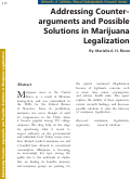 Cover page: Addressing Counterarguments and Possible Solutions in Marijuana