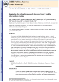 Cover page: Strategies for mHealth Research: Lessons from 3 Mobile Intervention Studies