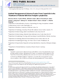 Cover page: Optimal Management of Adverse Events From Copanlisib in the Treatment of Patients With Non-Hodgkin Lymphomas