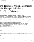 Cover page: Long-Term Trazodone Use and Cognition: A Potential Therapeutic Role for Slow-Wave Sleep Enhancers