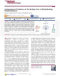 Cover page: Computational Prediction of the Binding Pose of Metal-Binding Pharmacophores