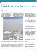 Cover page: Snowfall brightens Antarctic future