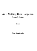 Cover page: As If Nothing Ever Happened