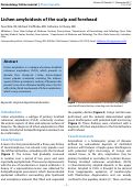 Cover page: Lichen amyloidosis of the scalp and forehead
